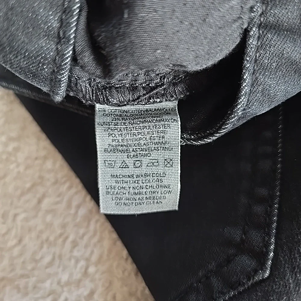 Free People Women's Distressed Skinny Ankle Jean Black Size‎ 28 Festival Grunge